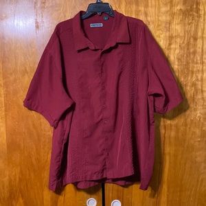 4X Maroon Cubavera Mens shirt